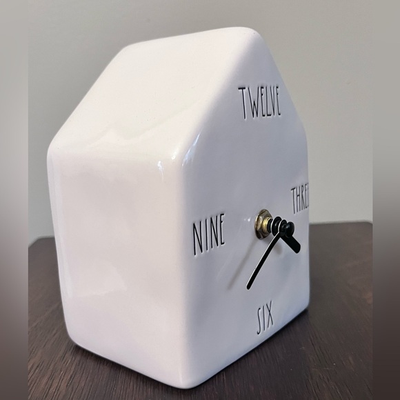 Rae Dunn By Magenta Artisan Collection Clock Birdhouse - Picture 2 of 6